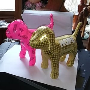 Set of 2 Victoria's Secret Pink stuffed dogs. Rare